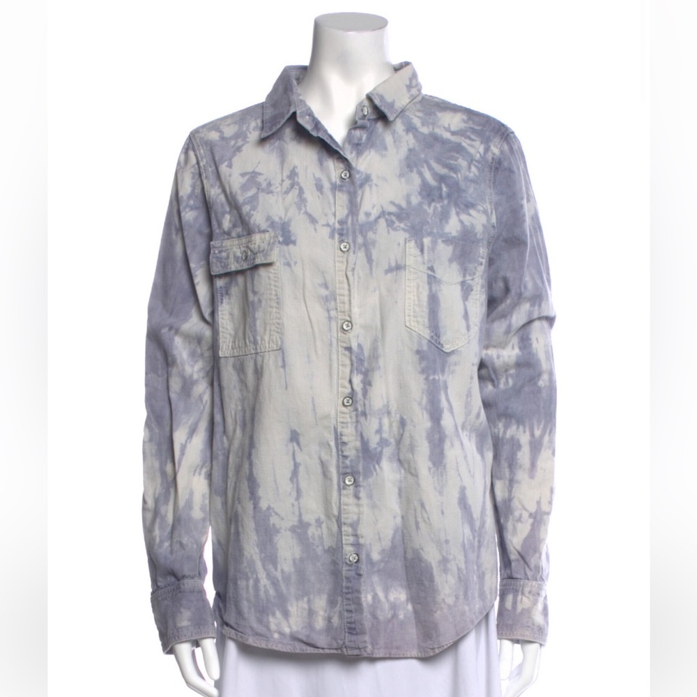 Tie-dye Rag & Bone Button-Up Top size Large